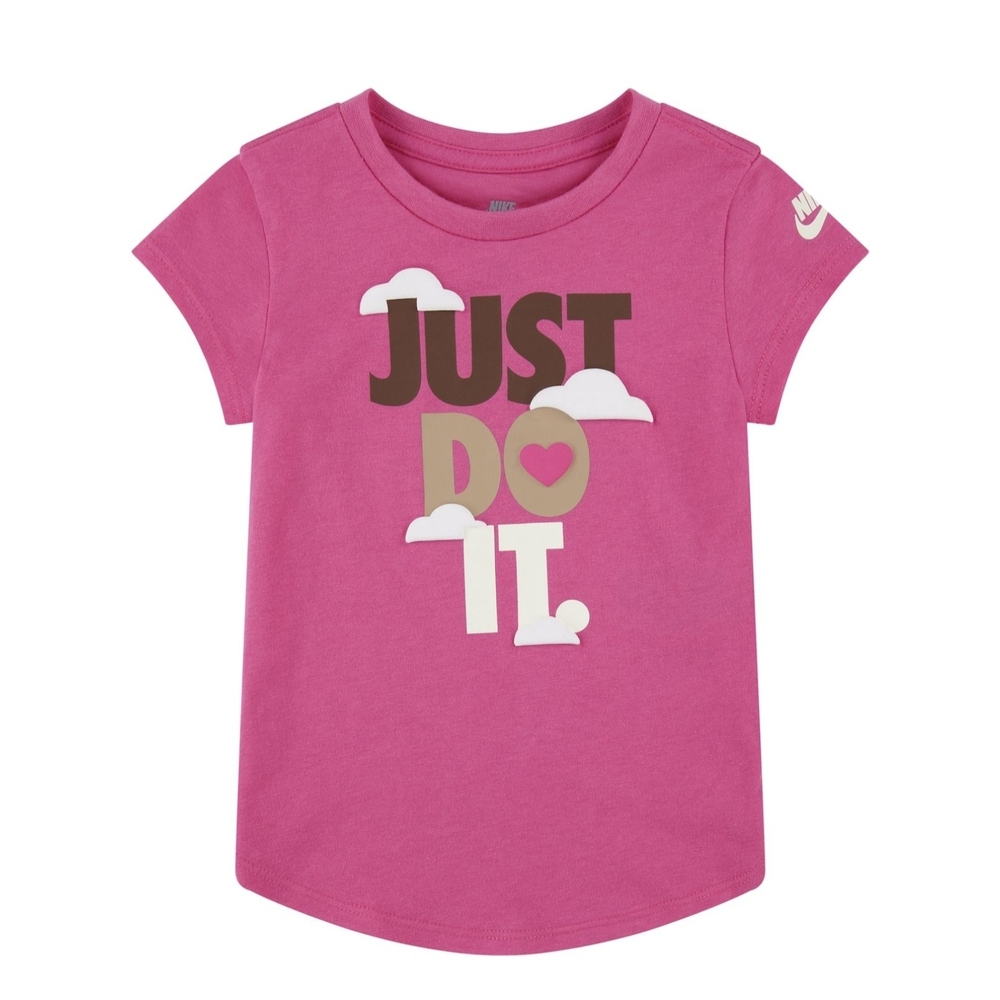 * Nike Toddler Girl Swoosh "Just Do It" Graphic Tee Summer Shirt Pink Size 2T